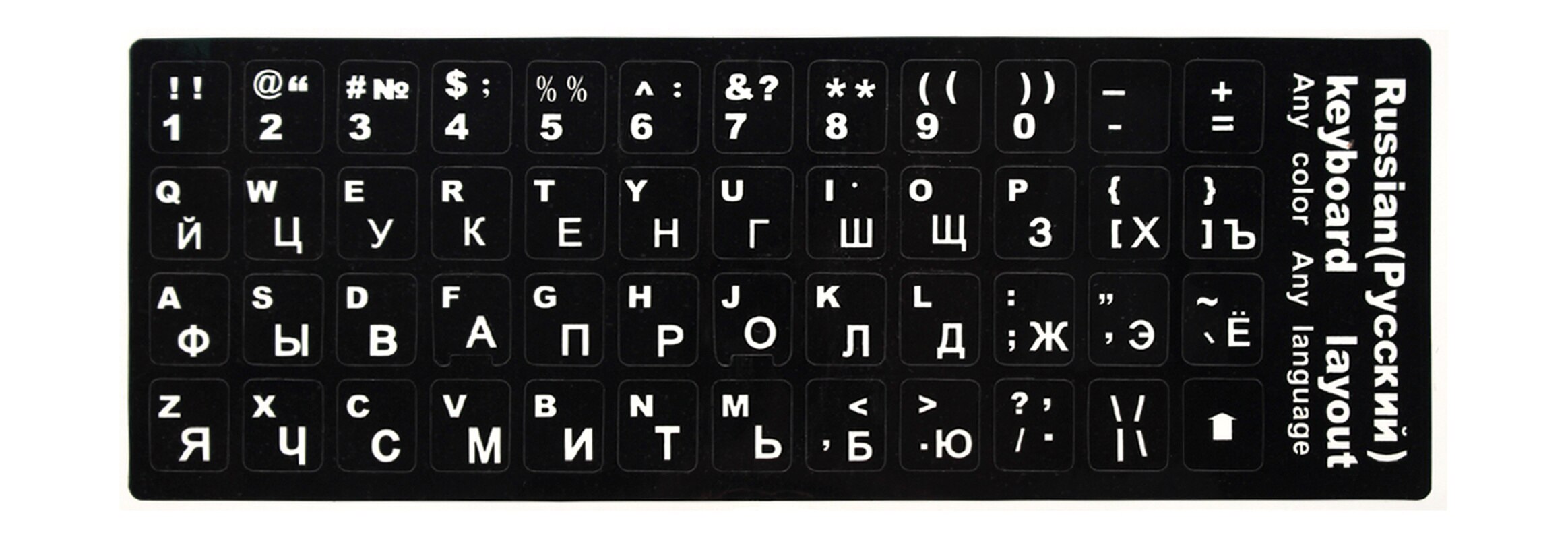 Keyboard Stickers Alfabet Toetsenbord Layout Stickers Voor Laptops Arabisch Duits, Russisch, Frans, Koreaanse, Japanse Spaans Italiaans