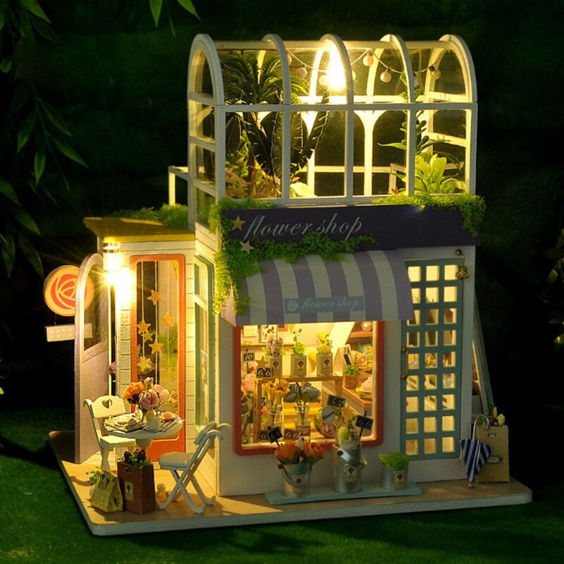 Kinderen Playhouse Handgemaakte Gemonteerd Diy Cabine Model Huisje 3D Puzzels Voor Kid
