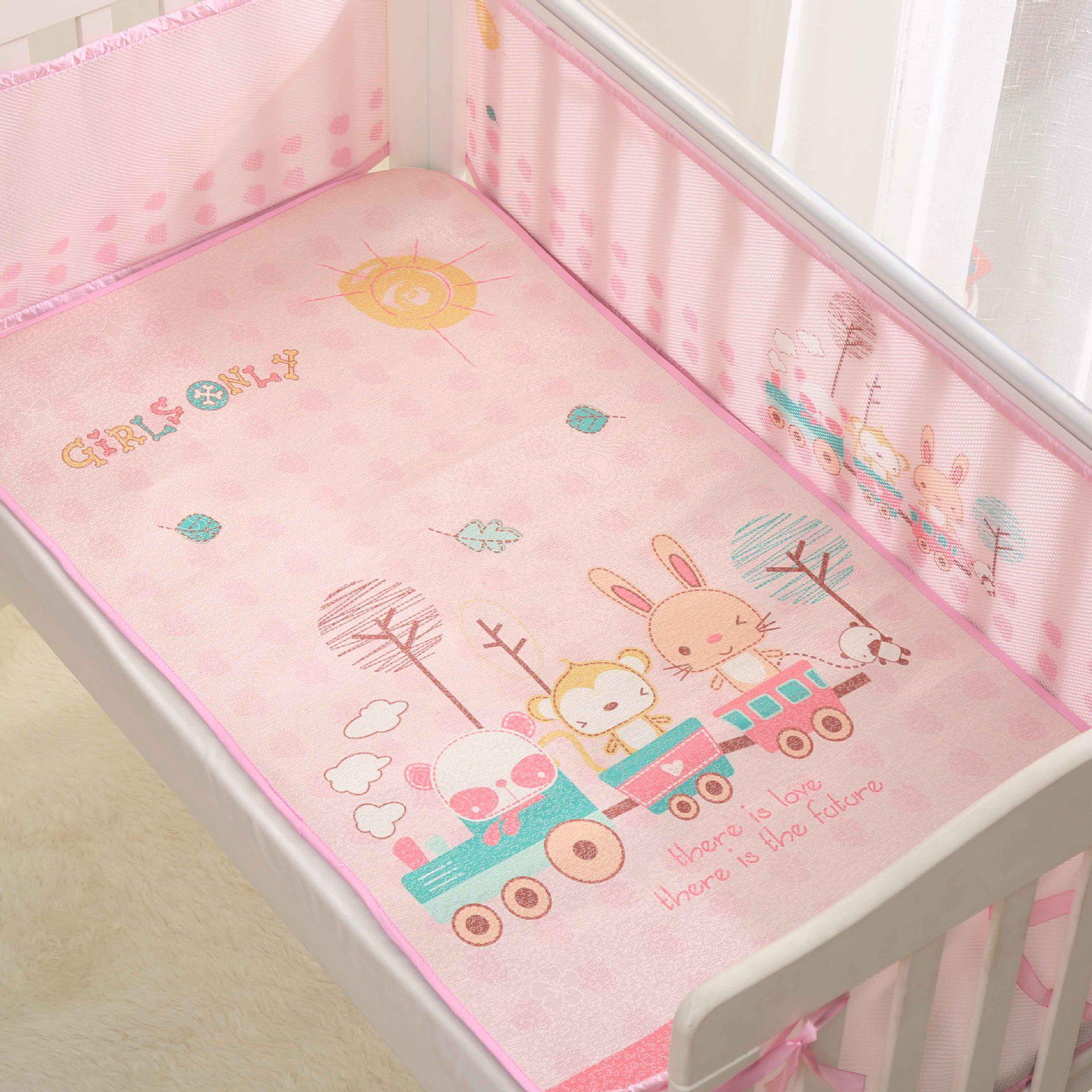 Baby Bed Bumper Ademend Mesh Wieg Protector Baby Beddengoed Set Doek Om De Cot Voor Alle Size Wieg Zuigeling Veilig hek: B-Girls