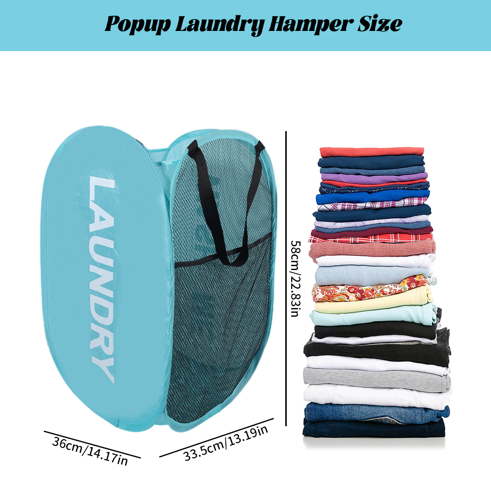 Panier à linge pliant et respirant, organisateur de linge , grande capacité, sac de rangement en filet pour jouets de lavage, accessoires de salle de bains à la