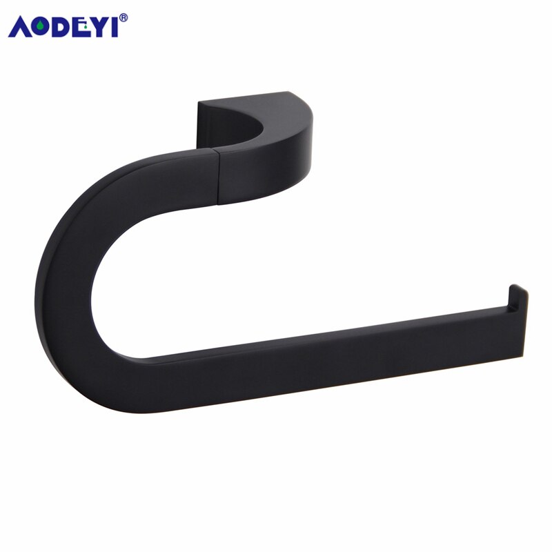 Bathroom Hardware Set Robe Hook Towel Rail Rack Bar Shelf Toothbrush Holder Bathroom Accessories Black: Black Towel Rack B