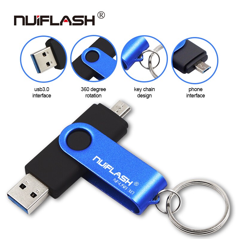 Nuiflash Metalen Usb 3.0 flash drive mini usb stick pen drive 16gb 32gb 64gb 128gb usb3. 0 pendrive Hoge Snelheid usb flash disk