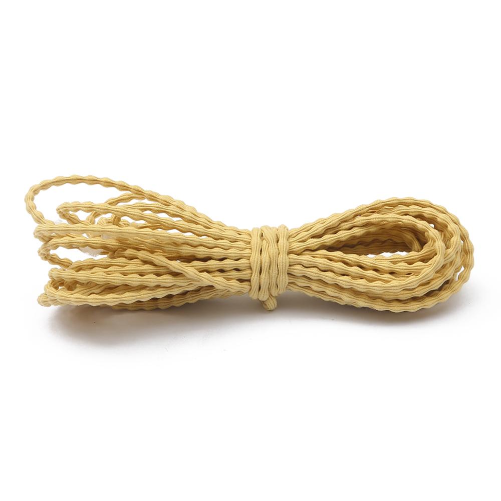 5 meter 3mm farverige højelastiske runde elastiske bånd runde elastiske reb elastikker elastik linje diy sy tilbehør: Ingefær gul