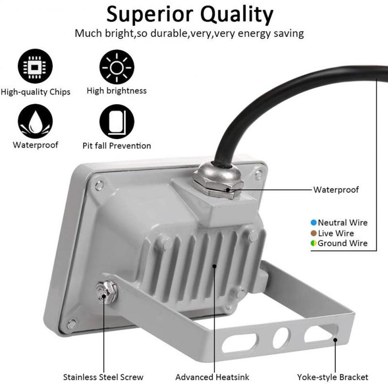 LED Flutlicht 20W 110/220V IP65 Reflektor LED Flutlicht Wasserdichte IP65 Scheinwerfer Wand Im Freien Beleuchtung Straße arbeit Licht