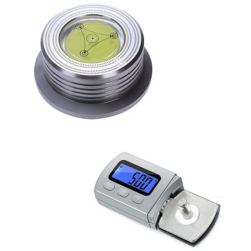 Lp-schallplatte, plattenspieler-stabilisatorklemme, aluminium & vinyl-phononadel, druckmesser, nadel: Default Title