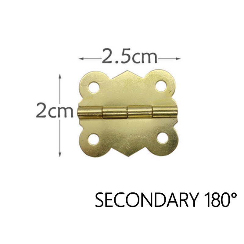 10 Pcs 90/180 Graden Vlinder Kleine Scharnier Kast Hardware Accessoires Kant Scharnier Scharnier Houten Doos Дверные Аксессуары: 2x2.5cm 180