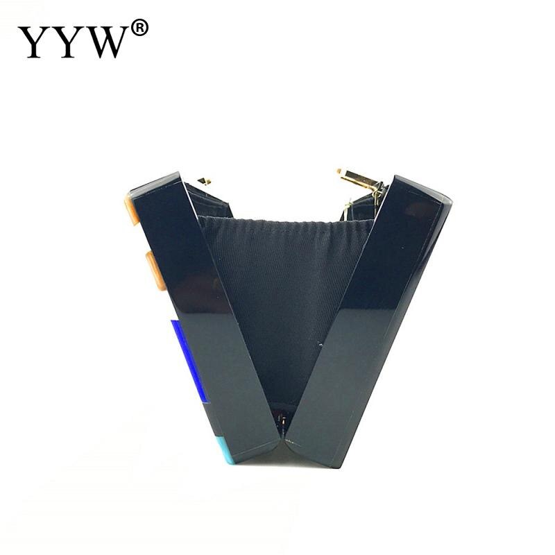 Women Messenger Bags Brand Luxury Acrylic Geometric Lattice Patchwork Handbag Party Prom Clutch Woman Evening Bag