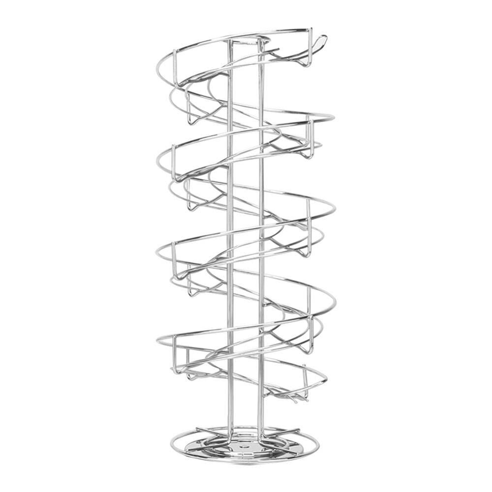 Coffee Capsule Storage Rack Coffee Capsule Rack Rotating Universal Model Pod Rack Metal Tower Holder: Light Grey