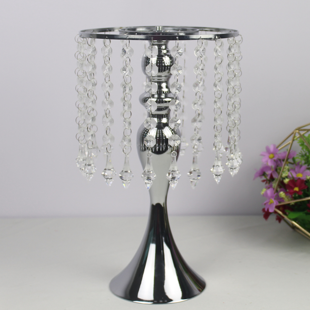 Imuwen udsøgt blomstervase twist form stativ gylden / sølv bryllup / bord centerpiece 52 cm høj vej føre hjem indretning