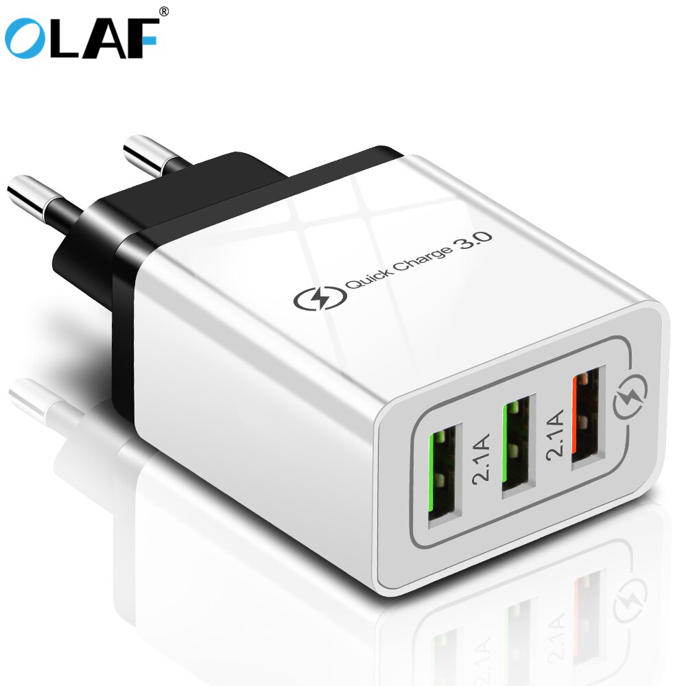 Olaf-cargador USB para teléfono móvil, dispositivo de carga rápida 3,0 para Samsung A70, Huawei P20 lite, QC 3,0, 5V, 3A, iPhone