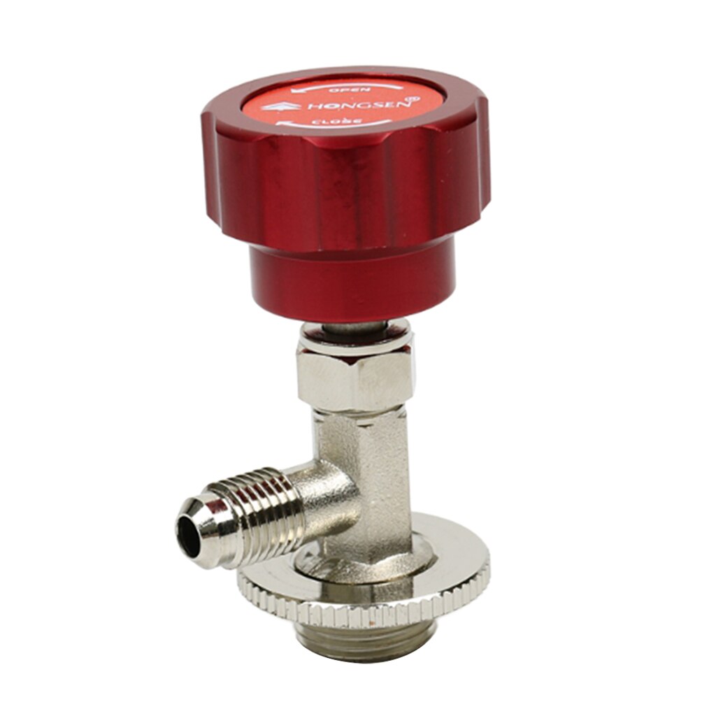 Pressure Relief Valve Refrigerant Can Tap Precision Spool 1/4``Tthread Red