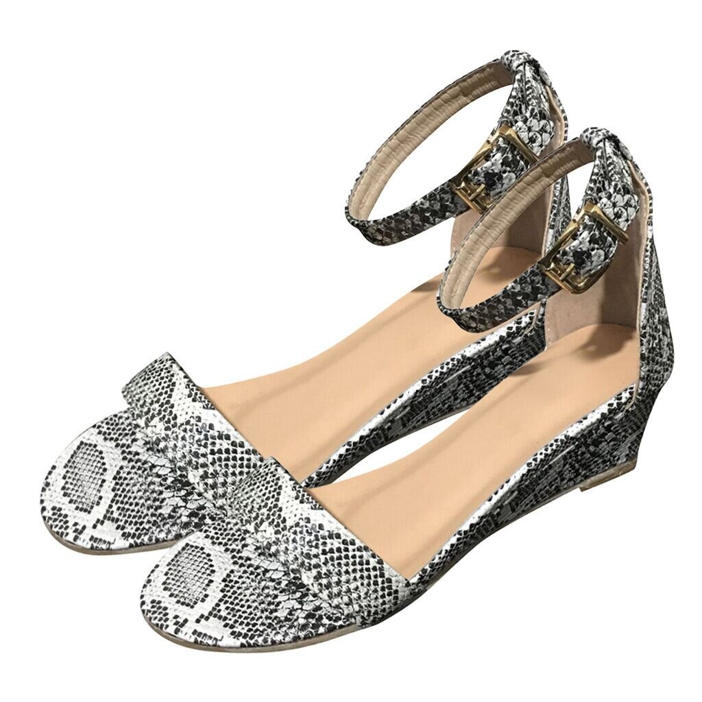 Sagace Zomer Luipaard Sandalen Met Hakken Vrouwelijke Sandalen Mode Toevallige Vrouwen Snake Schoenen Wiggen Sandalen Schoenen Voor Vrouwen