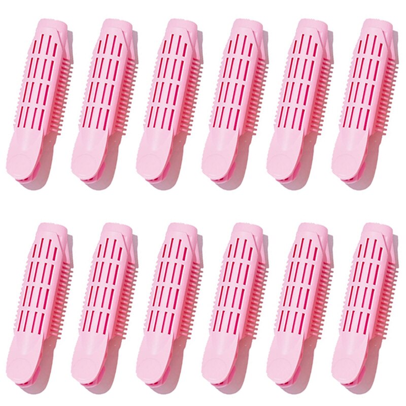 12 Stuks Voluminizing Haarwortel Clip Natuurlijke Pluizig Haar Clip Haar Wortel Curler Roller Zelf Grip Wortel Volume Haar Krultang clip: pink 12pcs