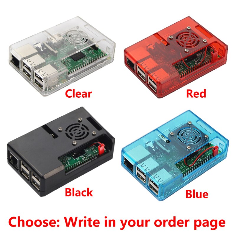 Voor Raspberry Pi 3 Case ABS Plastic Case Box Zwart/Helder/Blauw/Rood Behuizing compatibel met Raspberry pi 3 Model B 3B Plus 2B