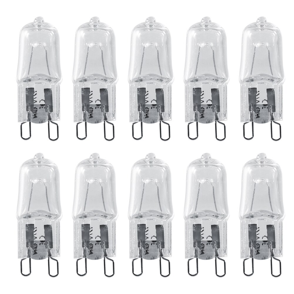 10Pcs 120V 40W G9 Base Halogen Light Bulb Lighting Replacement Home Warm White Bright 2900K