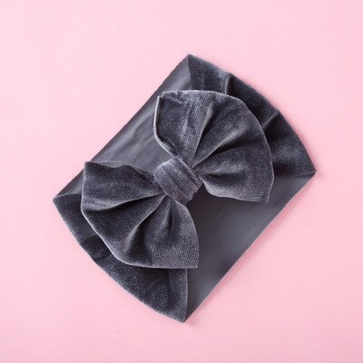 Sammet baby pannband turban stor pilbåge baby flicka pannband för nyfödd rosett hårband barn barn huvud inpackning hårtillbehör: 17