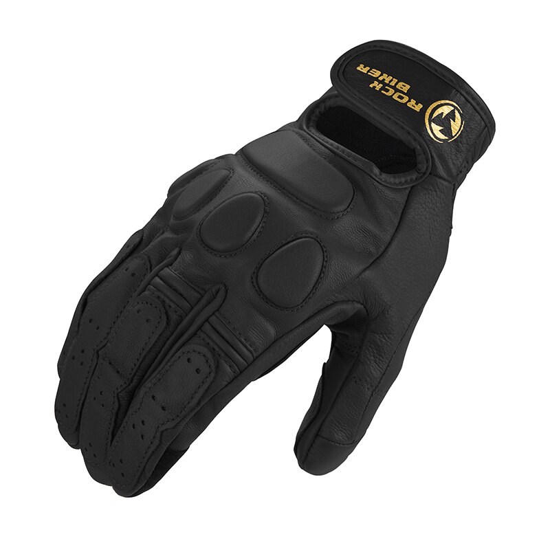 Rock Biker Motorhandschoenen Lederen Retro Bruin Motor Bike Handschoen Mannen Vrouwen Chopper Shockproof Guantes Moto Motocross Handschoen
