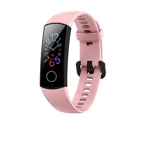 Huawei-pulsera inteligente Honor Band 5 Original, pulsera con control del ritmo cardíaco, presión del sueño y del oxígeno en sangre, detección AMOLED, para natación: CN Pink Standard