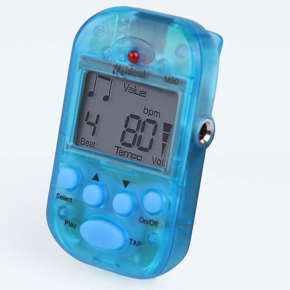 Mini Metronome Volume Adjustable w/LED Indicator LCD Screen Clip-on Digital Tuner Metronome for Guitar Piano Violin