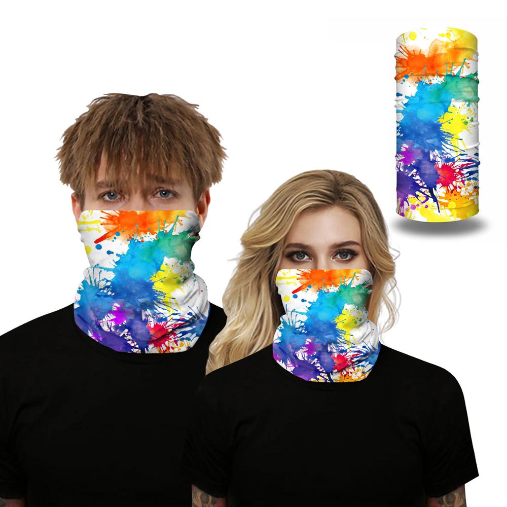 Tie-Dye Gradiënt Afdrukken Mannen En Vrouwen Beanie Hoofdband Hood Masker Hals Gaitere Sjaal Stof Vierkante cap Trend