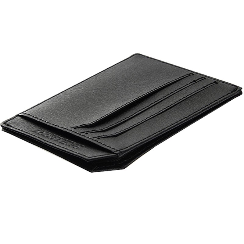 KUDIAN BEAR Minimalist Men Card Holder Slim Wallets Brand Credit Card Holder Leather Male Card Wallet - BID104 PM49: 01Black