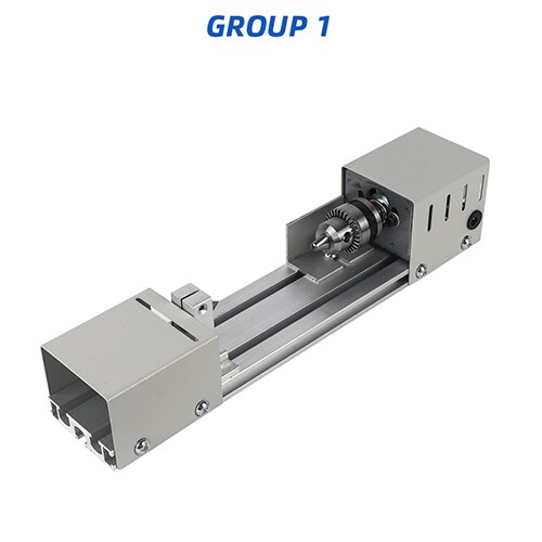 DC12-24V Mini Lathe Machine Tools Beads Machine Woodworking DIY Miniature Lathe with Power Carving Cutter Wood Lathe: Set 1