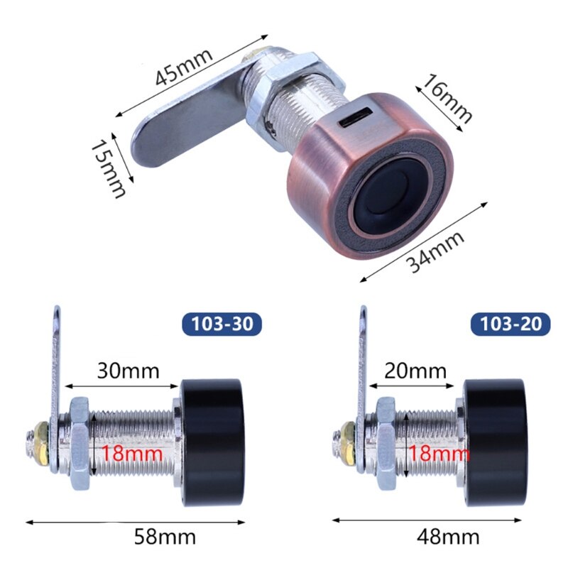 Single Open Cabinet Fingerprint Door Lock for Home Offices Gyms Swimming Pools Smart Biometric Cabinet Lock Safe