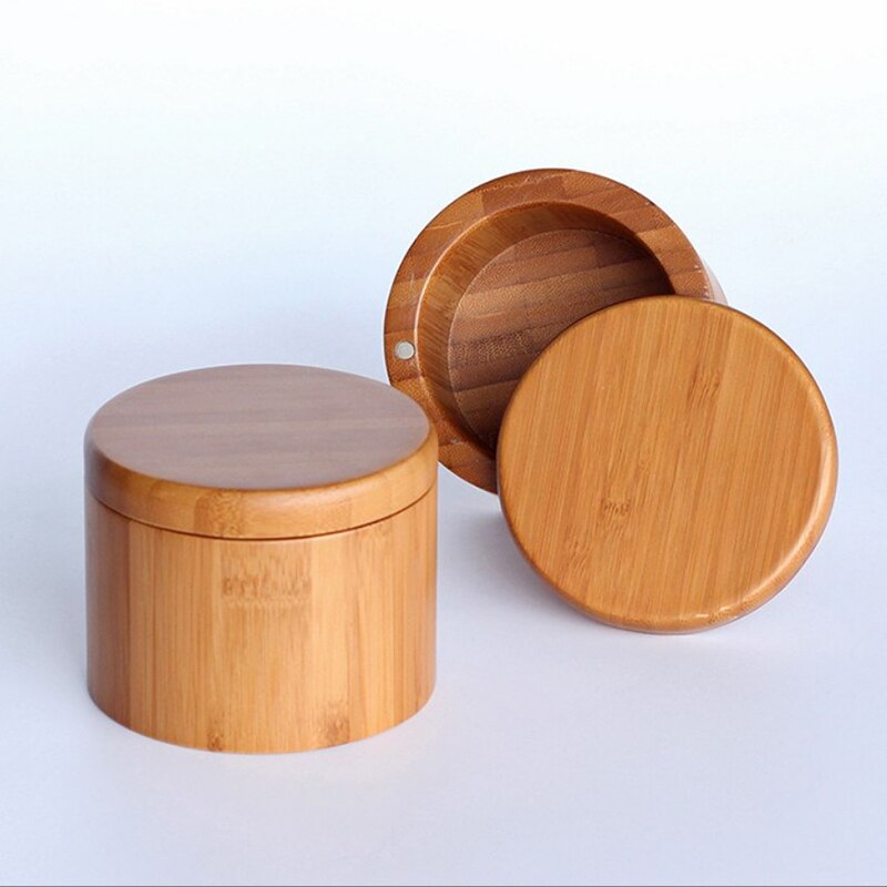 Salt Box, Bamboo Storage Box with Magnetic Swivel Lid, "Salt" Engraved on Lid Engraved - "SALT"