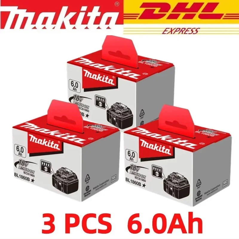100%  ægte makita 6ah til makita 18v batteri  bl1860b bl1840 bl1830b bl1850b bl1850 bl1860 bl1815 erstatnings lithium batteri