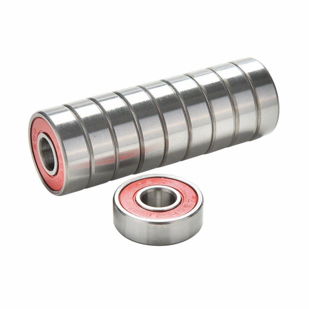 10Pcs ABEC 9 Stainless Steel Red Bearings For High Performance Roller Skate Scooter Skateboard Wheel Bearings