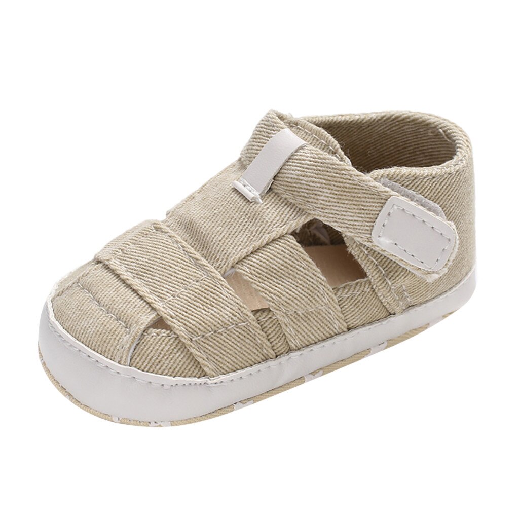 MUQGEW kinder garten schuhe kinder Kleinkind Baby Mädchen Jungen Atmungsaktive Feste Prewalker Leinwand Sandalen Einzelnen Schuhe: Beige / 3,5