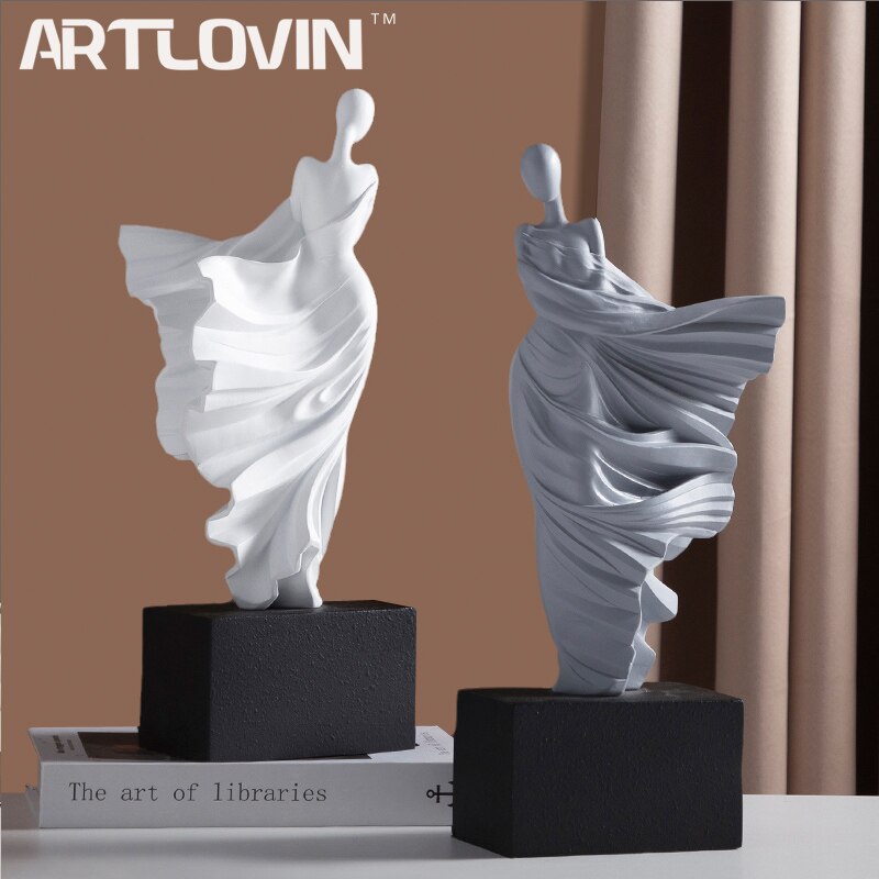 High-end Modern Simplicity Sculptures Abstract Dancer Figure People Statue Resin Home Decoration Living Room TV Cabinet Decor