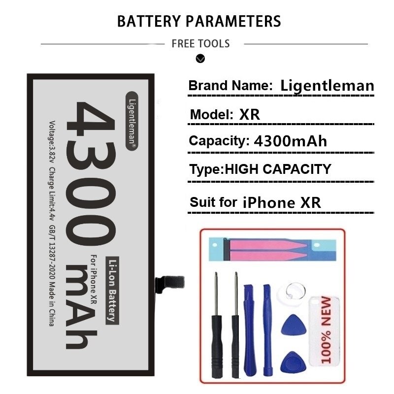 Real Capacity Replacement Battery For Apple IPhone 6 7 8 Plus XR XS MAX Batterie Lithium Phone Battery For iPhone 5 5S 5SE 6S X: For iPhone XR