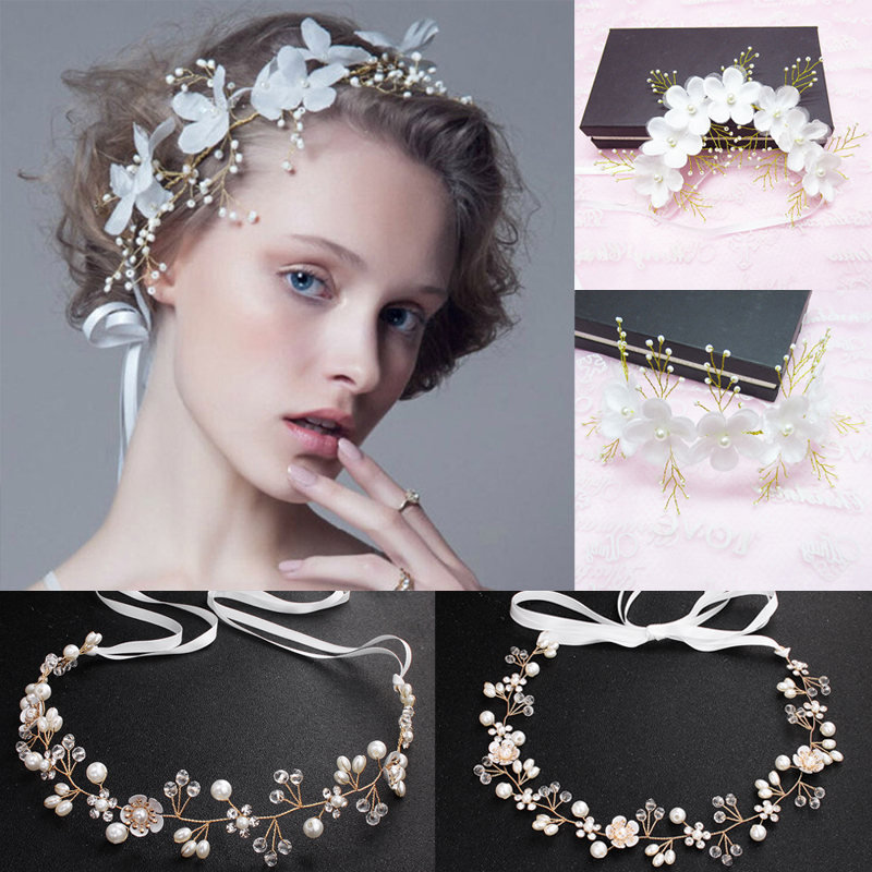 Krystal perle hovedbånd brud brude fest hårbånd bryllup hår tilbehør til kvinder hheaddress hår styling værktøjer tilbehør