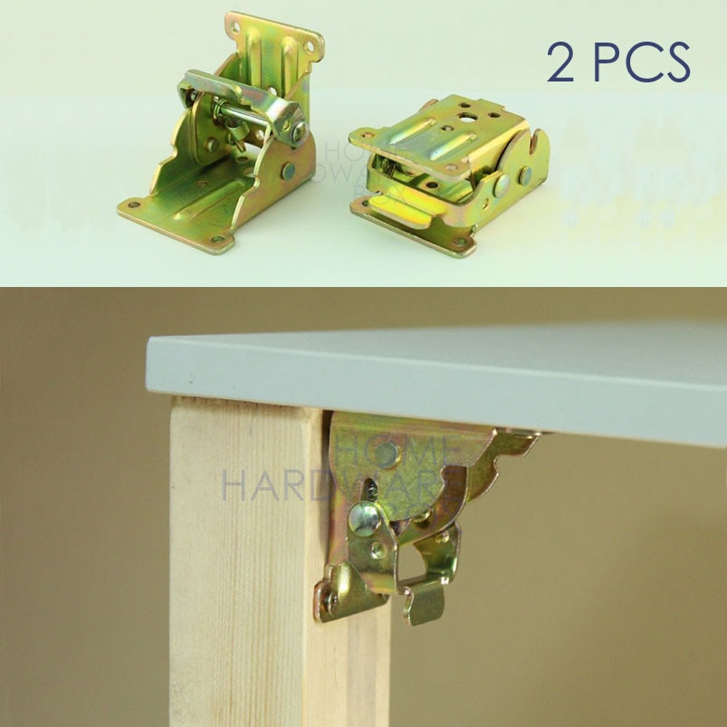 folding leg bracket folded feet self lock portable table spring loaded 2 pcs