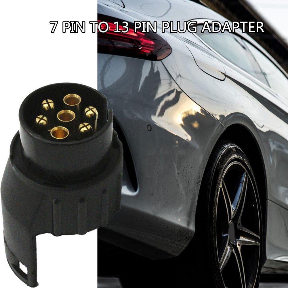 Car Trailer Truck 7 Pin to 13 Pin Plug Adapter Trailer Connector 12V Towbar Towing Plugs Socket Adapter Protect Connections