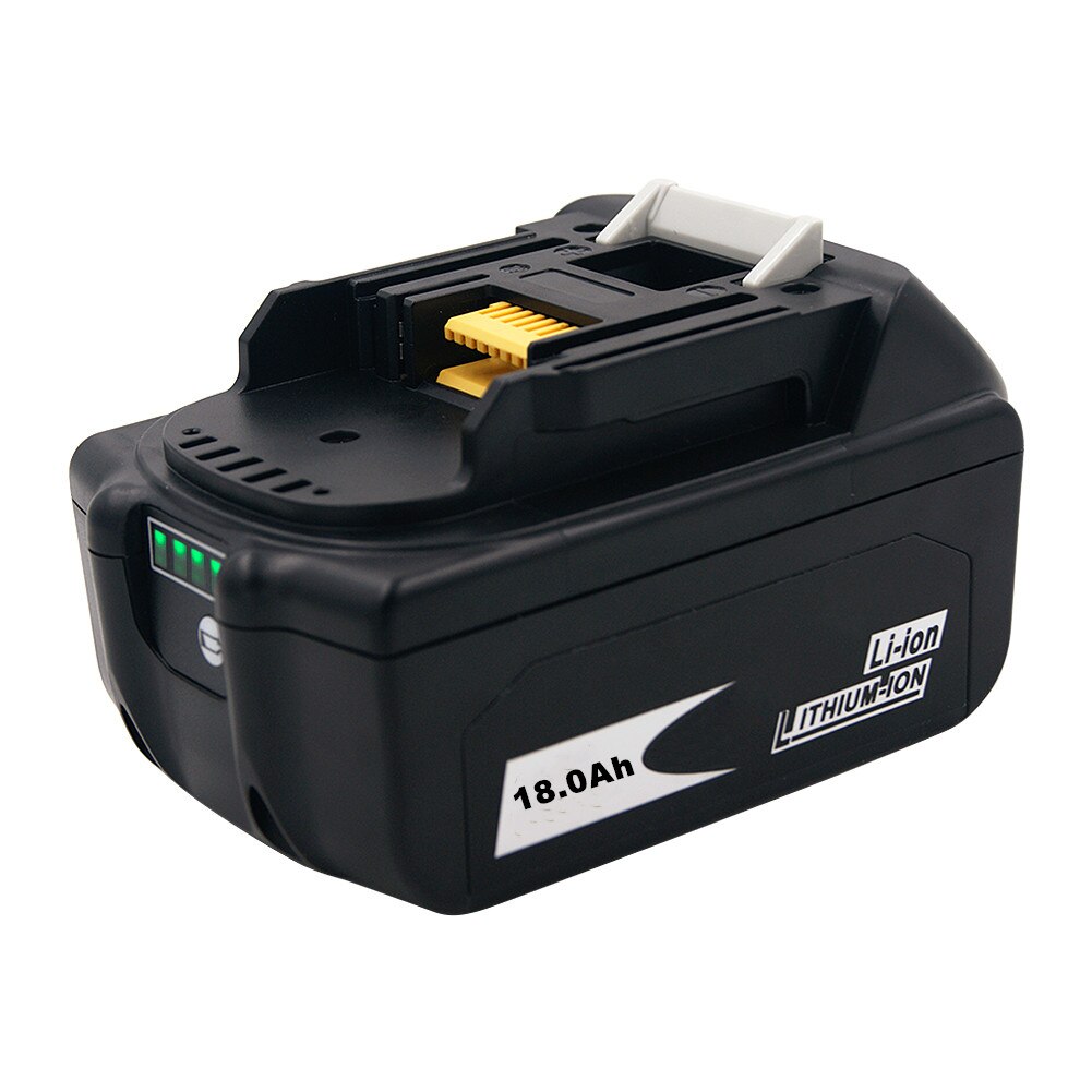 2 stk 18v 18.0ah genopladeligt batteri 18000 mah liion batteri udskiftning elværktøjsbatteri til makita  bl1860 bl1830+3a oplader