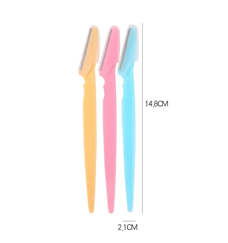 3pcs Eyebrow Trimmer Blade Shaver Portable Face Razor Eye Brow Epilation Hair Removal Cutters Safety Razor Woman Makeup: Default Title