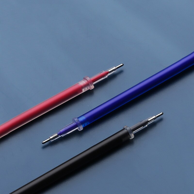 100 Stks/partij 0.5 Mm Gel Pen Uitwisbare Pen Refill Staaf Set Hoge Capaciteit Blauw Zwarte Inkt Shool Wasbare Handvat Pennen schrijven Briefpapier