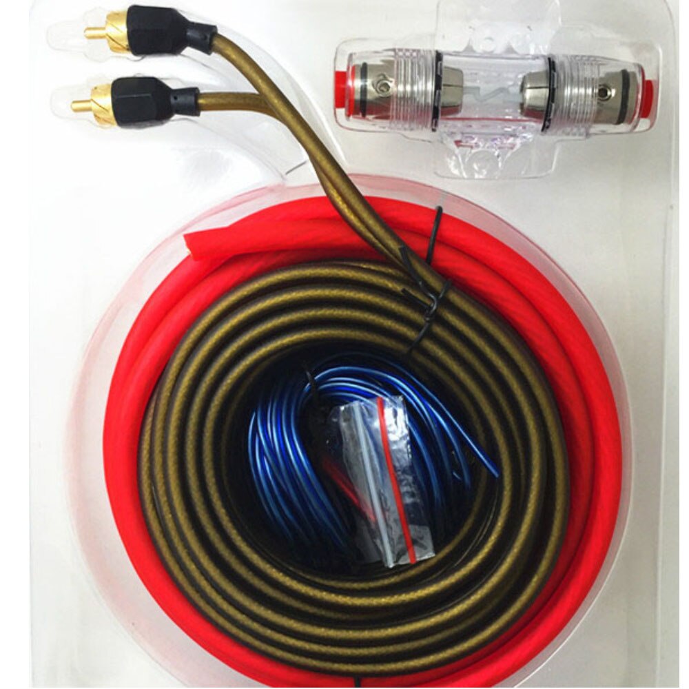 Subwoofer Amplifier Wiring 10GA Car Audio AMP Power Cable 1500w With AGU FUSE