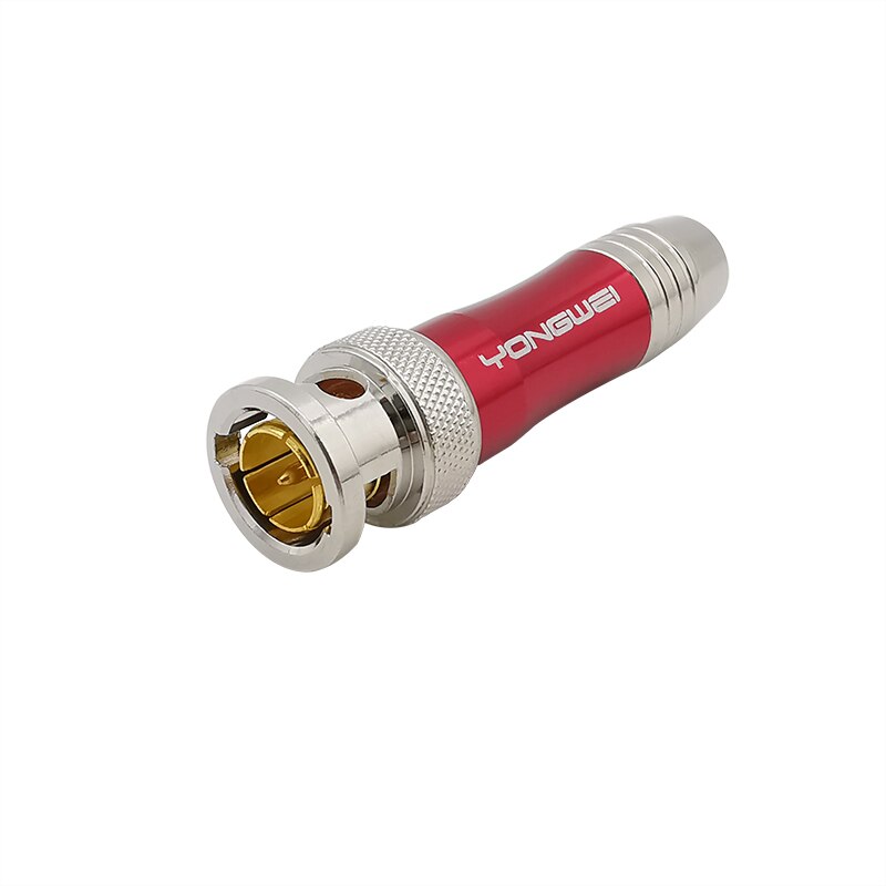 BNC Stecker BNC Video Kabel HD SDI Stecker 75-5BNC Lözehn Kopf Überwachung Video Kabel Koaxial Kupfer Ader Gold-überzogene: 1Stck rot