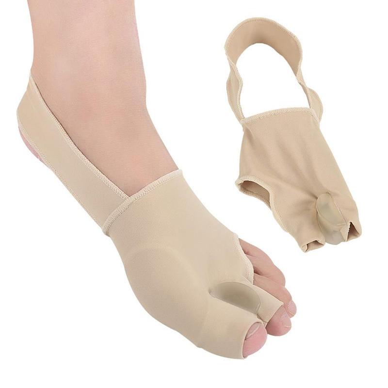 Calcetines correctores de juanete de nailon elástico, Protector de Hallux Valgus, separador de dedos, suministros ortopédicos, herramienta para el cuidado de los pies, 2 uds.