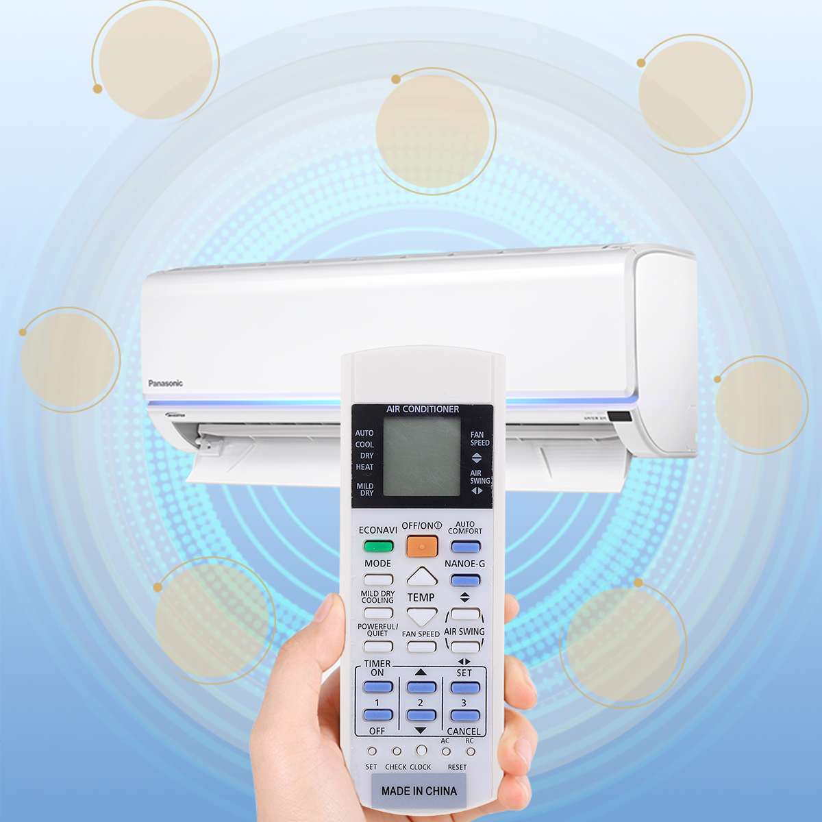 Fernbedienung suitbale Für PANASONIC Klimaanlage ECONAVI Wandler NANOE-G A75C3300 A75C3208 A75C3706 A75C3708