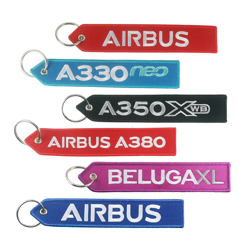 Airbus Logo A330 neo A350 A380 BELUGAXL Embroider Travel Long Luggage Bag Tag for Flight Crew Pilot Aviation Lover