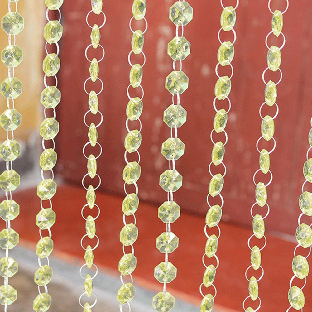 1m acryl kristal strass kralen slinger deurgordijn kroonluchter hanger wanddecoratie thuis bruiloft decoratie doe-het-zelf accessoires: D