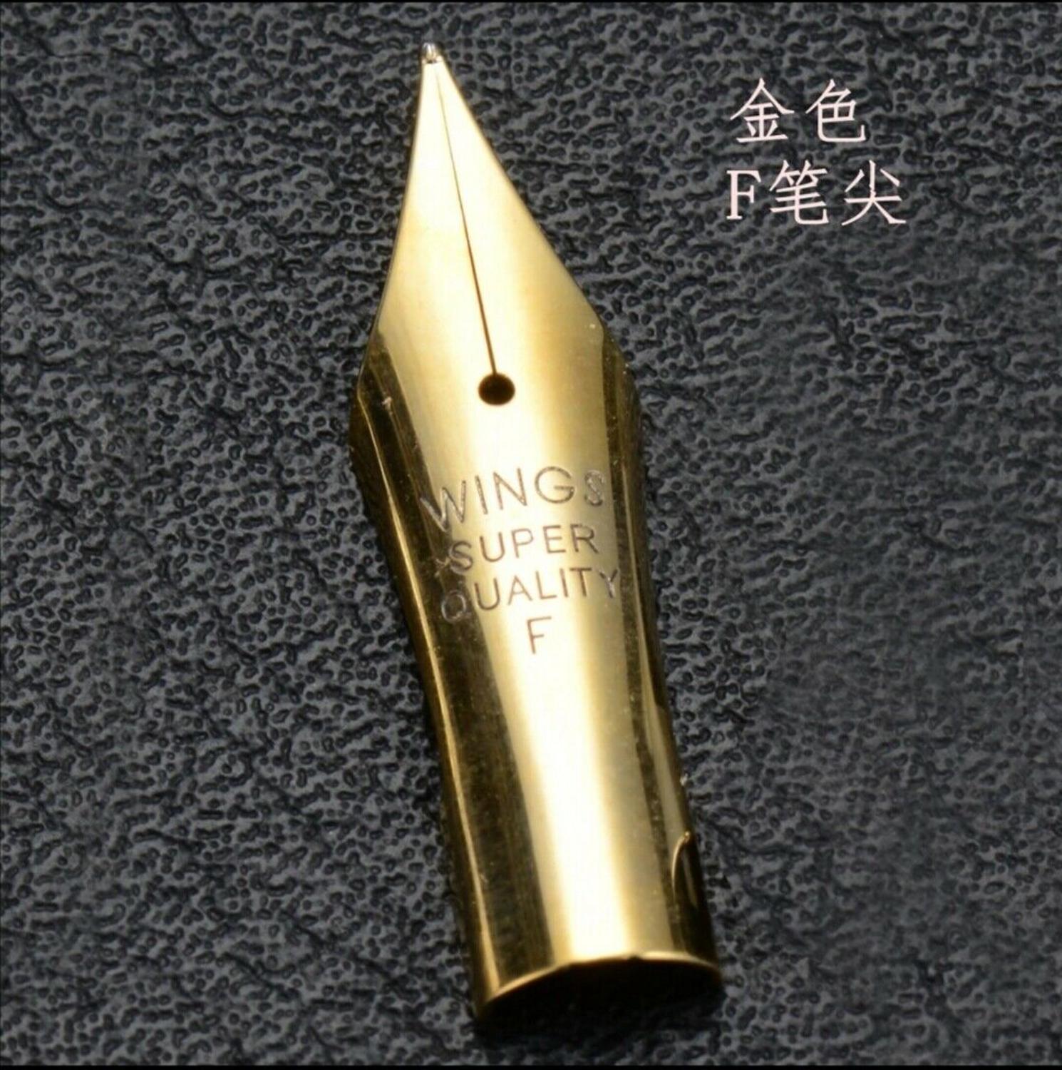 Wing Sung 659 698 Originele Vulpen Inkt Pen Ef Fijne Medium Nib Voor Wing Sung 3013 Briefpapier Kantoor School supplies Schrijven: Golden F