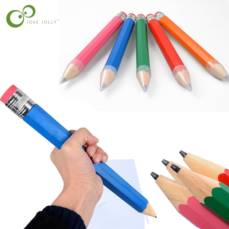 35cm Children Wooden Pencil Large Stationery Novelty Toy Black Lead For DIY Giant Pencil For School office LYQ