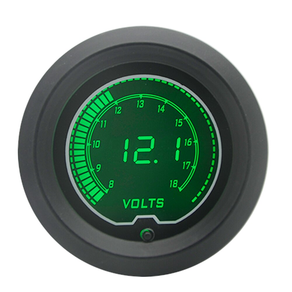 52mm Volt Gauge LCD Digital 7 Color Display
