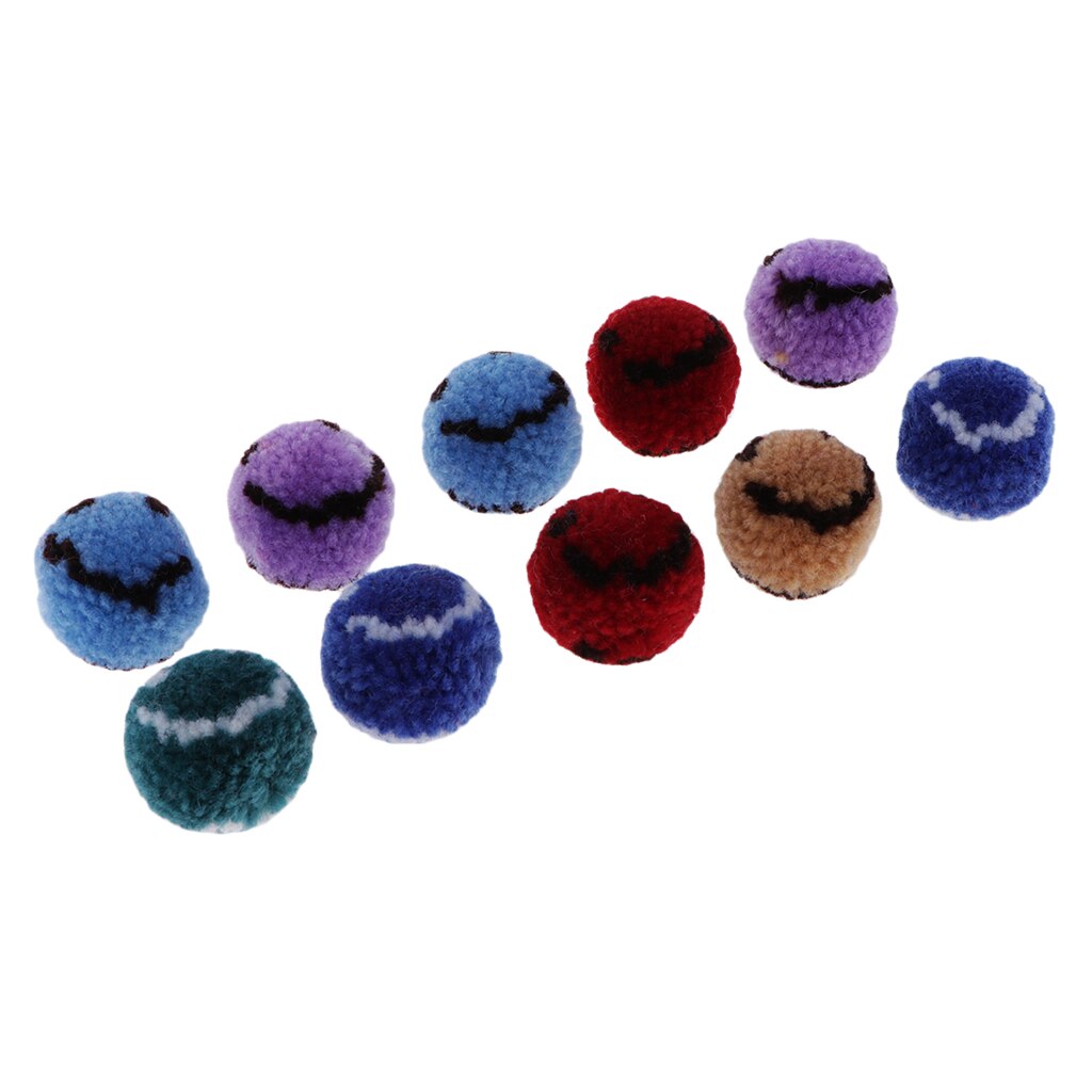 30 Pieces Colorful Soft Fabric Pompom Ball Face Ball for Hat Shoes Scarves Bag Charms