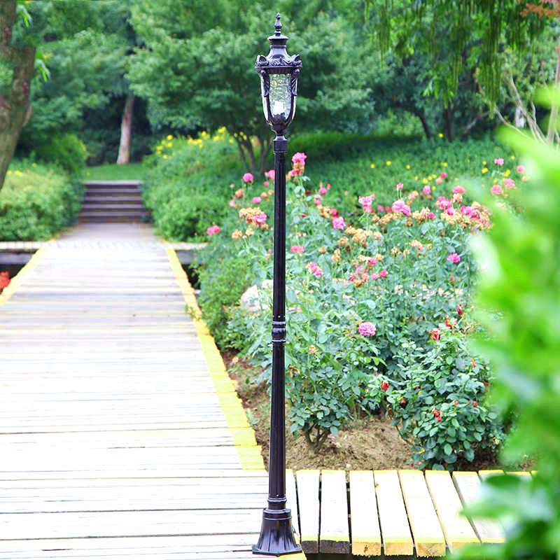 (H≈1.8M)Garden light outdoor waterproof garden landscape light high pole street light villa community road lawn park light